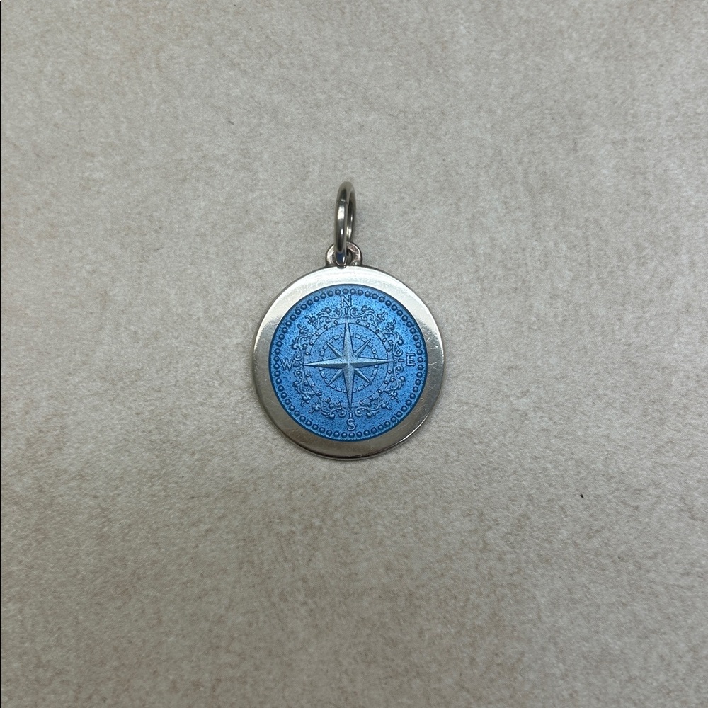 Colby Davis of Boston Silver and Blue Compass Rose Pendant- 925